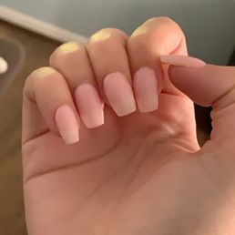 American Manicure using acrylic on natural nails and OPI gel polish in Bubble Bath American Manicure using acrylic on natural nails and OPI gel polish in Bubble Bath