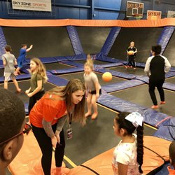 Sky Zone Trampoline Park - Dodgeball Trampoline Pit. Lots of fun!