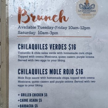 Las Guerreras - Brunch menu - Breakfast & Brunch Near Me - Oakland, California Las Guerreras - Brunch menu - Breakfast & Brunch Near Me - Oakland, California