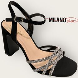 Dazzle the night away in these glamorous rhinestone heels from Milano Shoes! Perfect for making a statement on the dance floor. #Milanostyle