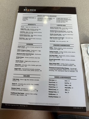 Menu photo 7 The Brunch House Redding, CA