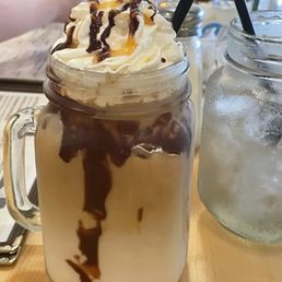 Chocolate caramel latte