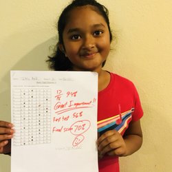Math Geek Tutoring - She improved her test score to 94% from 56% . Great improvement!!!