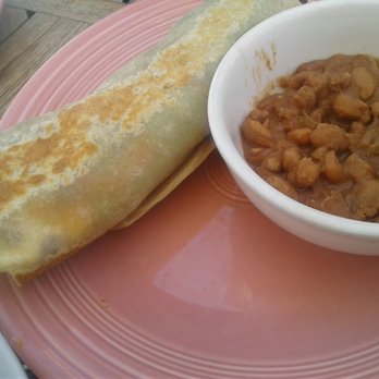 Otro Cafe - Rib eye burrito with the beans outside the burrito instead of in. :) - Mexican Near Me - Phoenix, Arizona
