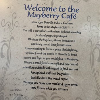 Mayberry Cafe - Their Story - American Near Me - Danville, Indiana