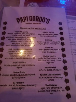 Menu photo 5 Papi Gordo's Phoenix, AZ