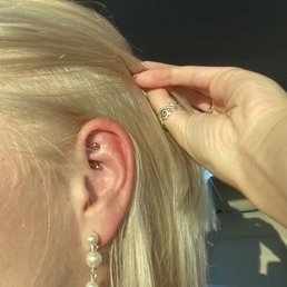 Rook piercing by Ray Rook piercing by Ray