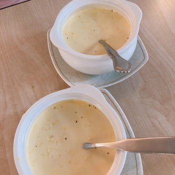 Tiny Pyramid - Who loves corn? I do! Cream of Corn soup with and without crab. - Cafes Near Me - Honolulu, Hawaii