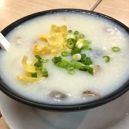 Pork and century egg congee