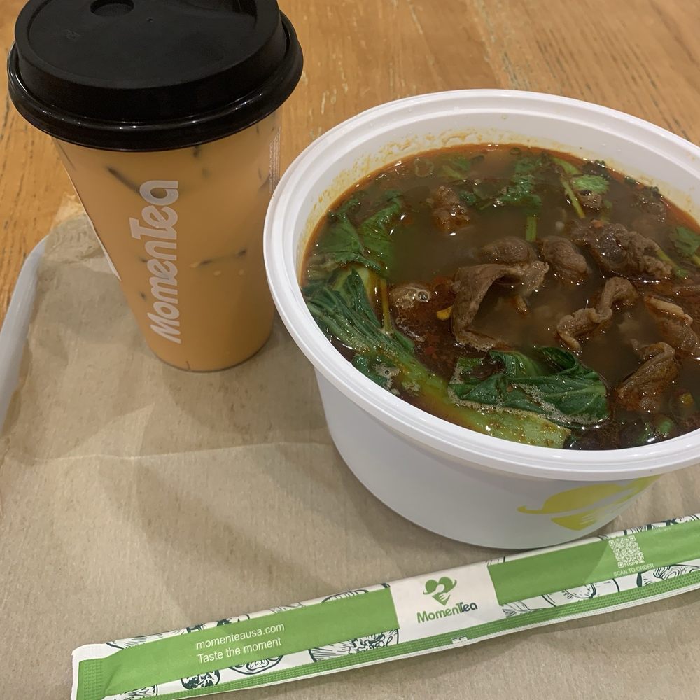 MomenTea Kitchen - Meal Combo - Noodles spicy beef Thai Milk Tea - Sushi Bars Near Me - New York, New York MomenTea Kitchen - Meal Combo - Noodles spicy beef Thai Milk Tea - Sushi Bars Near Me - New York, New York