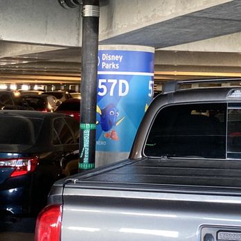 Mickey & Friends Parking Structure - Parking sign to know your spot - Parking Near Me - Anaheim, California
