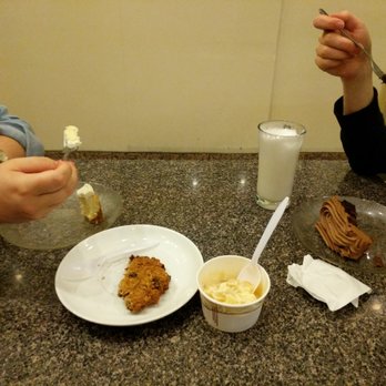 Caffe Greco - From left to right: classic cheesecake, oatmeal cookie, creme Brule Gelato and tartufo! All delicious! - Coffee & Tea Near Me - San Francisco, California