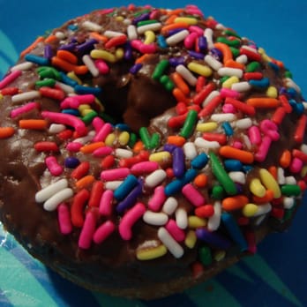 Carol Lee Donut Shop - Chocolate Dense Donut with Colorful Sprinkles February 9th 2015 - Donuts Near Me - Westminster, Colorado Carol Lee Donut Shop - Chocolate Dense Donut with Colorful Sprinkles February 9th 2015 - Donuts Near Me - Westminster, Colorado