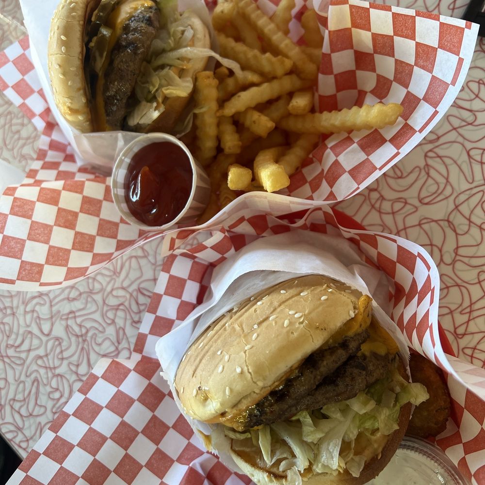 Triangle Drive In Burgers - Double Jumbo Burger - Burgers Near Me - Clovis, California
