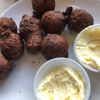 Piggyback BBQ - Order of hush puppies  Served with honey butter - Barbeque Near Me - Whitefish, Montana