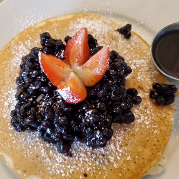 Immigrant Son Caffe - Blueberry pancakes. Delicious. Even though I enjoy thin pancakes, these were still good, because the edges were crispy from butter. - New American Near Me - Ventura, California Immigrant Son Caffe - Blueberry pancakes. Delicious. Even though I enjoy thin pancakes, these were still good, because the edges were crispy from butter. - New American Near Me - Ventura, California