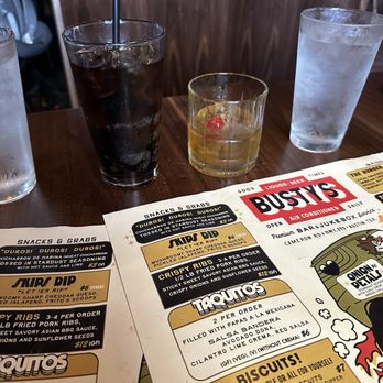 Busty's - Menu, Smoking Jacket cocktail - Dive Bars Near Me - Austin, Texas