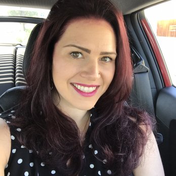 The Dollhouse - Vibrant violet red hair color with cut and blow-out. I'm pleased! - Hair Salons Near Me - Bakersfield, California The Dollhouse - Vibrant violet red hair color with cut and blow-out. I'm pleased! - Hair Salons Near Me - Bakersfield, California