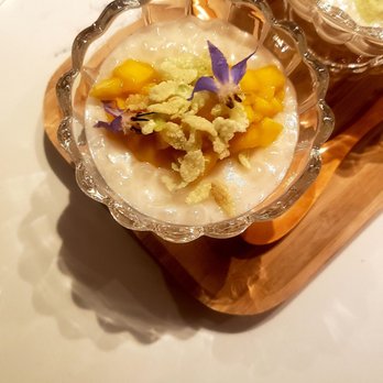Hiraya Cafe  - Sago -- a modern take on mango sticky rice - Filipino Near Me - Washington, DC, District of Columbia
