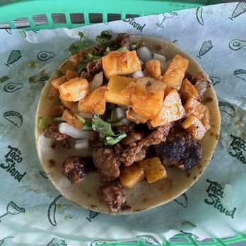 The Taco Stand - Al pastor taco with pineapple - Tacos Near Me - Webster, Texas The Taco Stand - Al pastor taco with pineapple - Tacos Near Me - Webster, Texas