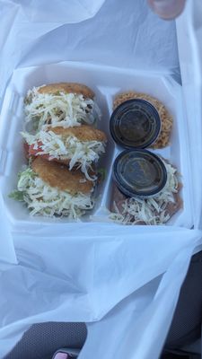 Photo of Delicious Mexican Eatery - El Paso, TX, US. Gorditas platter to go