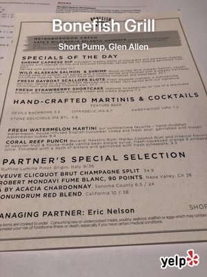 Menu photo 7 Bonefish Grill Glen Allen, VA Menu photo 7 Bonefish Grill Glen Allen, VA