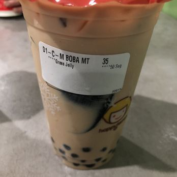 Happy Lemon - D1 - milk tea with added grass jelly - Bubble Tea Near Me - San Jose, California