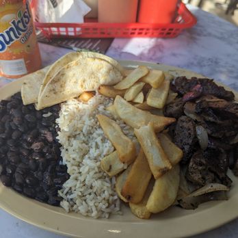 J & J Mex-Taqueria - Carne asada. Beans/ rice and fries were my chosen sides. Yummm   fries so good ! - Tacos Near Me - Mount Rainier, Maryland