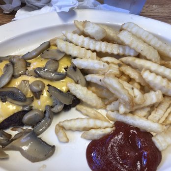 Paul and Jackie's - Hamburger steak with cheese & mushrooms - New American Near Me - Clarksville, Tennessee Paul and Jackie's - Hamburger steak with cheese & mushrooms - New American Near Me - Clarksville, Tennessee