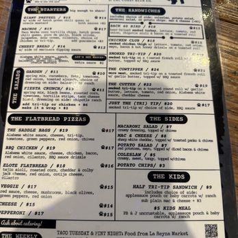 California Coast Beer - food menu - Breweries Near Me - Paso Robles, California