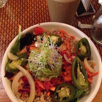 Organic Garden Cafe - Quinoa, veggys, guacamole, "cheese" sauce. Noms! - Vegetarian Near Me - Beverly, Massachusetts Organic Garden Cafe - Quinoa, veggys, guacamole, "cheese" sauce. Noms! - Vegetarian Near Me - Beverly, Massachusetts