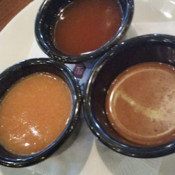 P.F. Chang's - Three different sauces for me to try. - Chinese Near Me - Austin, Texas P.F. Chang's - Three different sauces for me to try. - Chinese Near Me - Austin, Texas