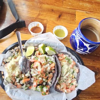 Mis Tacones - Tres Hermanas, Asada and Frijoles with cafe olla.....seriously incredible! - Vegan Near Me - Portland, Oregon