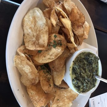 Bistro Byronz - Spinach artichoke dip with homemade chips - Salad Near Me - Baton Rouge, Louisiana