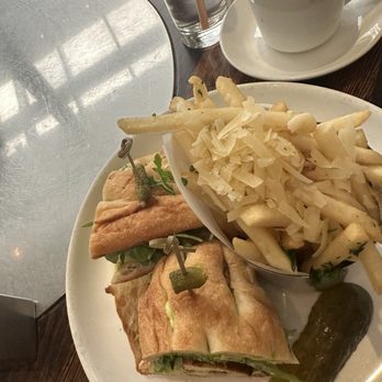 Cafeteria - Salmon BLT and truffle fries - New American Near Me - New York, New York Cafeteria - Salmon BLT and truffle fries - New American Near Me - New York, New York