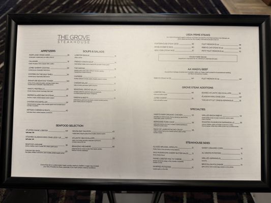 Menu photo 2 The Grove Steakhouse Alpine, CA