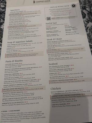Menu photo 4 Cooper’s Hawk Winery & Restaurant Jacksonville, FL