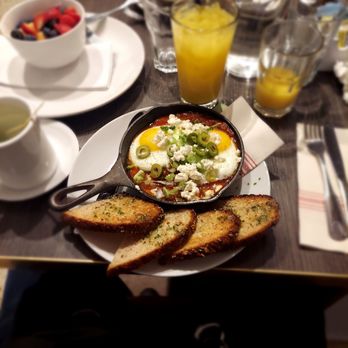Friedman's - THE SHAKSHUKA WITH GREEN TEA AND OJ - Breakfast & Brunch Near Me - New York, New York Friedman's - THE SHAKSHUKA WITH GREEN TEA AND OJ - Breakfast & Brunch Near Me - New York, New York