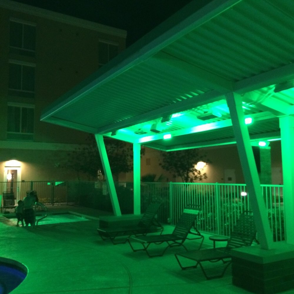 Hyatt Place Phoenix/Mesa - Obnoxious changing lights by the pool - Hotels Near Me - Mesa, Arizona Hyatt Place Phoenix/Mesa - Obnoxious changing lights by the pool - Hotels Near Me - Mesa, Arizona