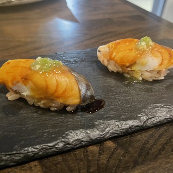 Hashi Gawa - Saba (mackerel) Nigiri. - Japanese Near Me - Alameda, California Hashi Gawa - Saba (mackerel) Nigiri. - Japanese Near Me - Alameda, California