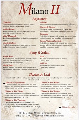 Menu photo 5 Milano II & Jack’s Place Murfreesboro, TN Menu photo 5 Milano II & Jack’s Place Murfreesboro, TN