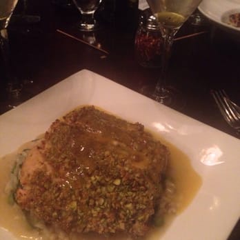 Caffé Italia - Encrusted Salmon -- to die for! - Italian Near Me - Marblehead, Massachusetts
