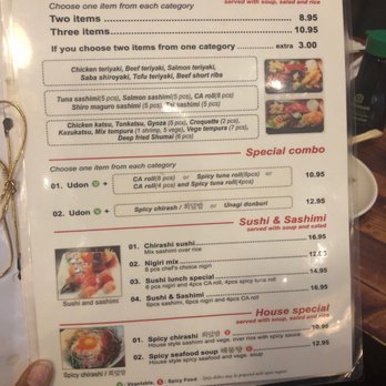 Kansai - Lunch menu - Sushi Bars Near Me - Concord, California