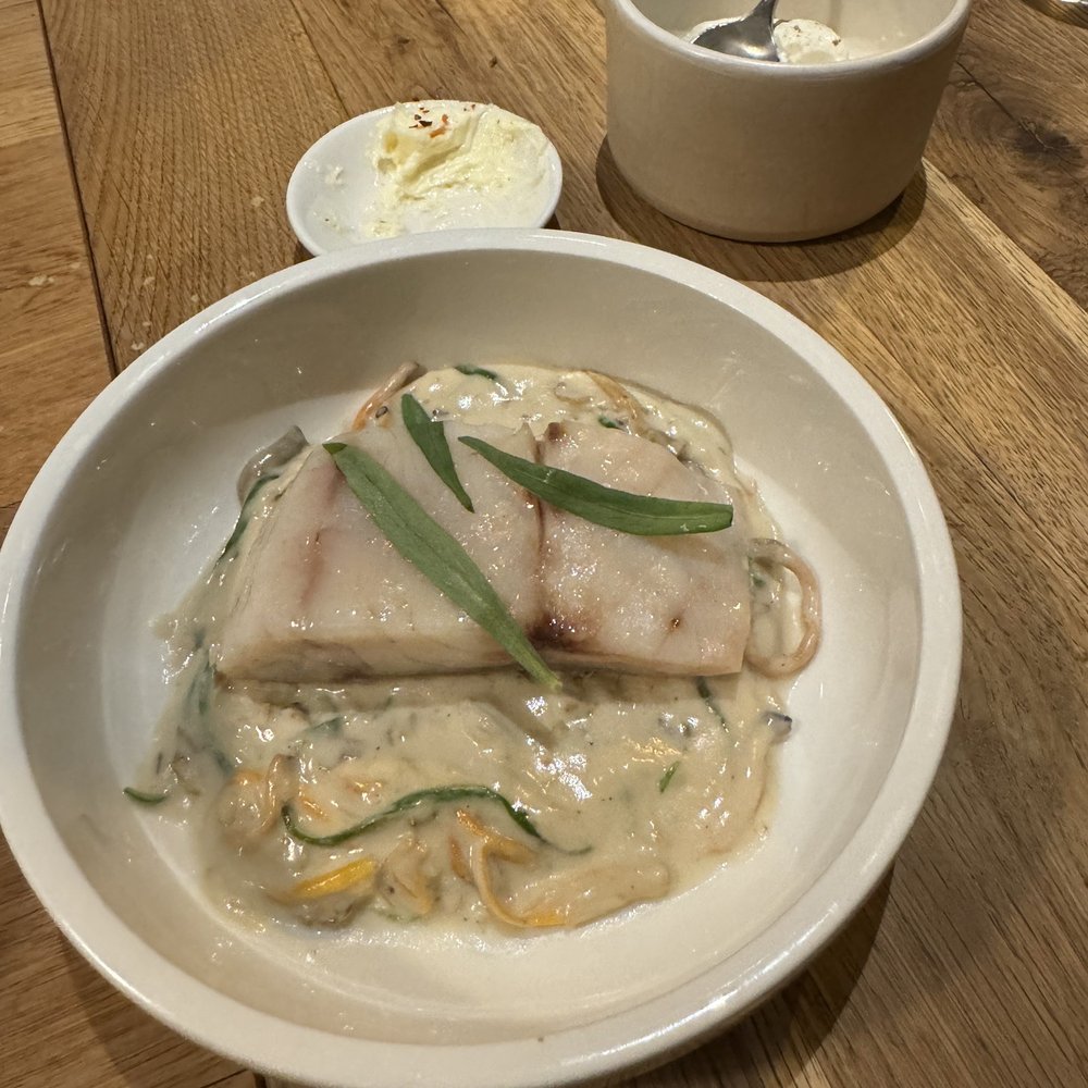 Fish of the day (sea bass) with a wonderful sauce