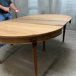 Alternative Furniture Repair and Refinishing - 1920's Victorian Mahogany dining room table restored by Brian for the next 100 years!