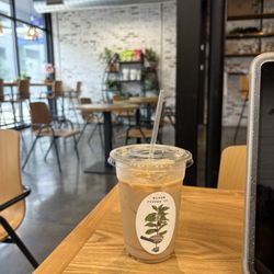 Sea salt maple iced latte