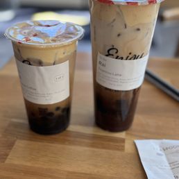 Coconut Coffee with Boba, Tiramisu Latte with boba!