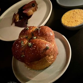 Jeune Et Jolie - Parkerhouse rolls, raw butter with fennel pollen Agneau - French Near Me - Carlsbad, California Jeune Et Jolie - Parkerhouse rolls, raw butter with fennel pollen Agneau - French Near Me - Carlsbad, California