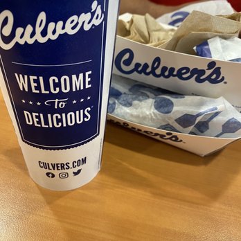 Culver's - Fruit punch with ButterBacon Burger and onion rings! - Ice Cream & Frozen Yogurt Near Me - Kissimmee, Florida