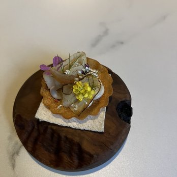 Sons & Daughters - Tart of roasted celeriac with fiscalini old world aged cheddar, pink lady apple and crown dill - New American Near Me - San Francisco, California Sons & Daughters - Tart of roasted celeriac with fiscalini old world aged cheddar, pink lady apple and crown dill - New American Near Me - San Francisco, California
